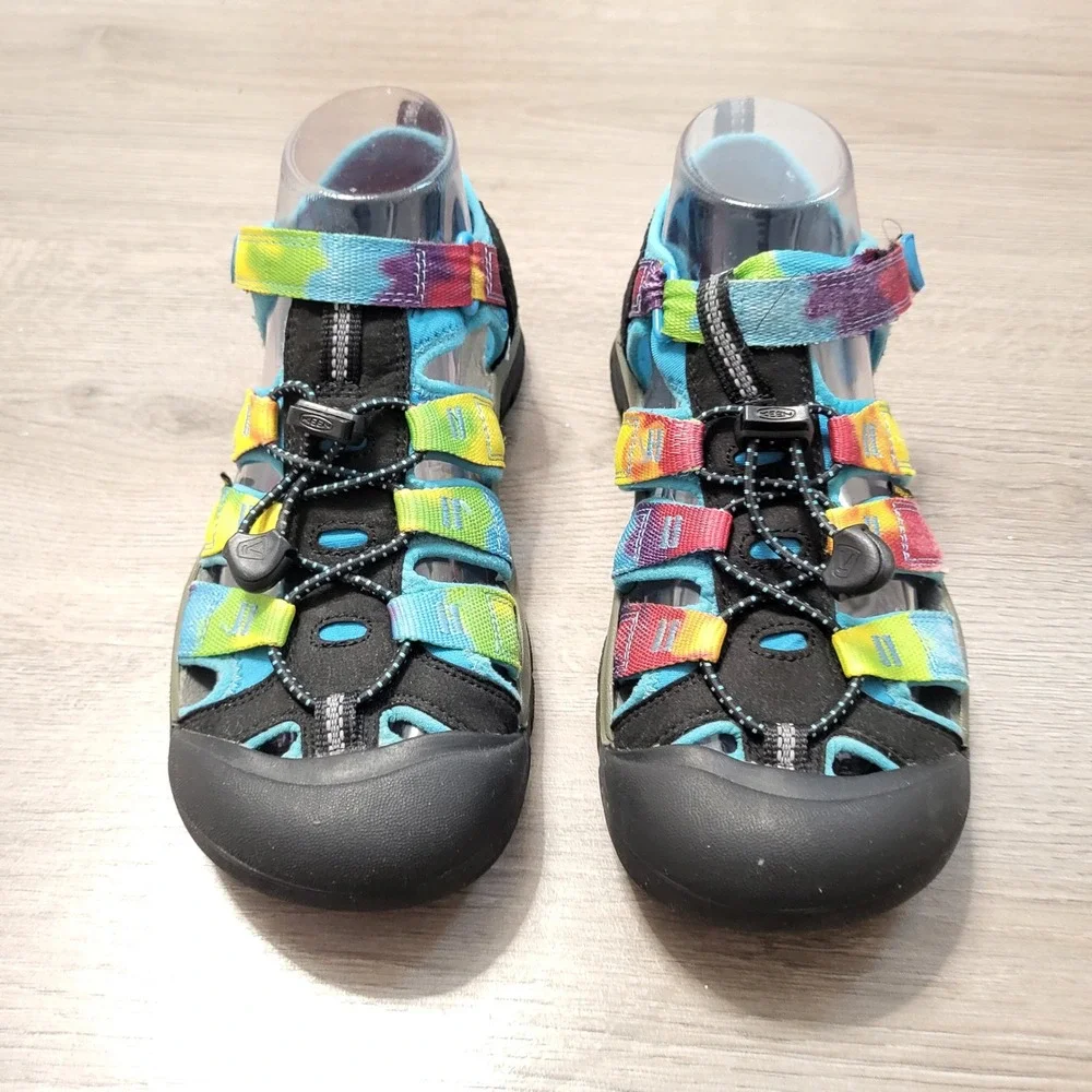 Keen Kids Newport H2 Tie Dye Sandals Rainbow Multi-Color Water Shoes Size 5